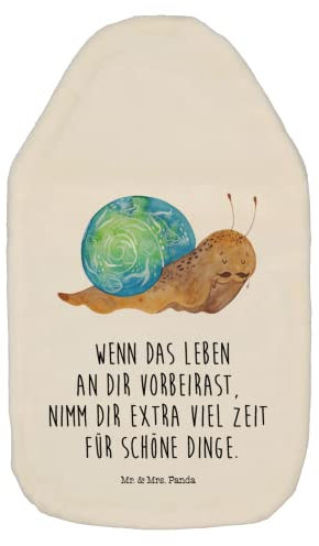 Mr. & Mrs. Panda Wärmflasche Schnecke Sir - Geschenk, Tiermotive, Tiere, Kinderwärmflasche, Gute Laune, Wärmekissen, Wärmflaschenbezug, Lebenszeit,
