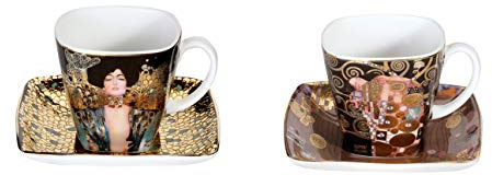CREAFLOR HOME 2er Set Gustav Klimt Espressotassen Judith I + Die Erfüllung Goebel Porzellan