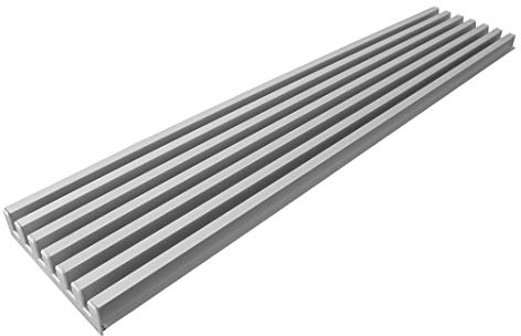 Rejilla de aireación de 125 mm altura (600, Anodizado Inox)