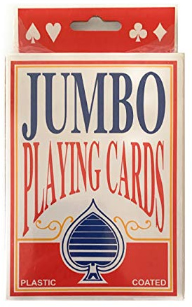 Hapros Jumbo 3.5x5 Inch Playing Cards Plastic Coated