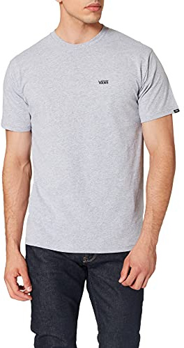 Vans Men's T-Shirt Left Chest Logo TEE Athletic Heather-Black, XL