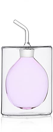 Ichendorf Milano Doppelwandige Ölkanne Rosa | Kollektion Doppelwandiger Zylinder | 15 cl | Borosilikatglas | handgefertigt