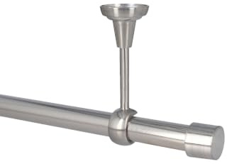 Sento 25mm Gardinenstange Vorhangstange Metall Deckenmontage Edelstahl Optik 160 cm Albana
