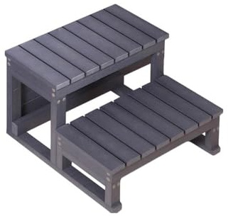 Home Deluxe - Escalier d'extérieur pour Spa MASI - Dimensions : 62 x 54 x 40 cm I Marches, escalier, accès au Spa