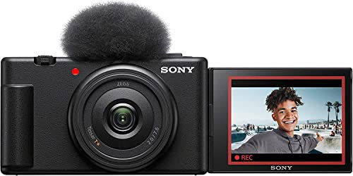Sony Vlog Kamera ZV-1F | Digitalkamera (Klapp- und drehbares Display, 4K Video, Slow- Motion, Vlog Funktionen) - Schwarz