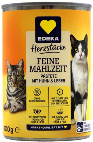 Herzstücke Feine Mahlzeit Pastete mit Huhn & Leber, 12er Pack (12 x 400g)