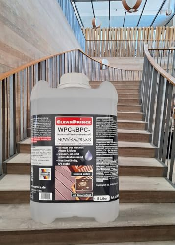 CleanPrince WPC und BPC Imprägnierung 5 Liter transparent gebrauchsfertig farblos | Kunststoffverbundwerkstoff Terrassen Böden Dielen Schutz Imprägniermittel
