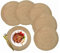 6 Piezas Manteles Individuales Trenzados Redondos, 30cm 11,8 Pulgadas Manteles Individuales de Algodón Marrones para Mesa de Comedor, Resistentes al Calor Antideslizantes Alfombrillas de Comedor