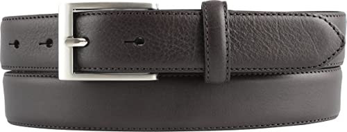BELTINGER Kinder-Gürtel aus Vollrindleder 3,0 cm | Ledergürtel für Jungen 30mm | Schmaler Anzug-Gürtel in 30mm | Braun 55cm