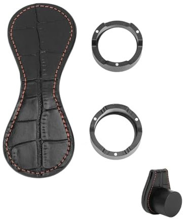 Topyond Portatiza De Billar De Bolsillo Magnético De Cuero Negro - Práctico Clip De Tiza para Taco De Billar Y Billar - Accesorio De Billar Elegante Y Funcional