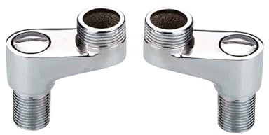 BiaoTeng Exzenter Anschluss 1/2 - 3/4 Verstellbare Schwenkarme Adapter Wandmontage Duscharmatur Messing 2 Stück S-Anschluss Armaturen, B