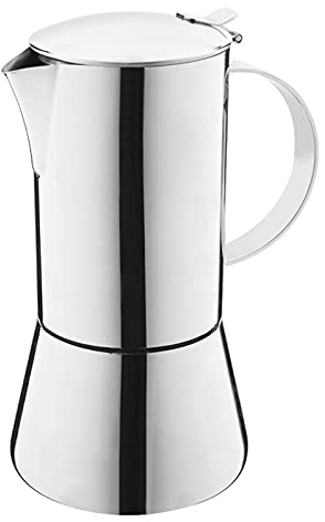 OQHAIR Cafetera clásica Cafetera Italiana de Acero Inoxidable 304 Olla Moka Fácil de Limpiar Adecuada para cocinas de inducción de Fuego Horno de cerámica y Estufa de Gas 200 ml (100 ml)