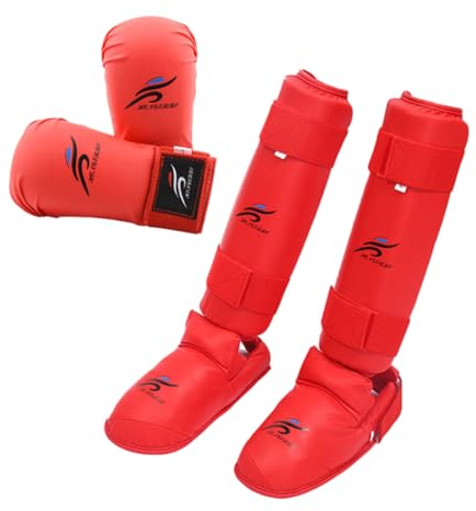 ForceRoute Schienbeinschoner Kickboxen,Box Schienbeinschoner,Muay Thai Schienbeinschoner,Gepolsterte,Schienbein Schutz,Verstellbare,with Foot and Knee Protection,FüR Schutz Schienbeinbeim Training