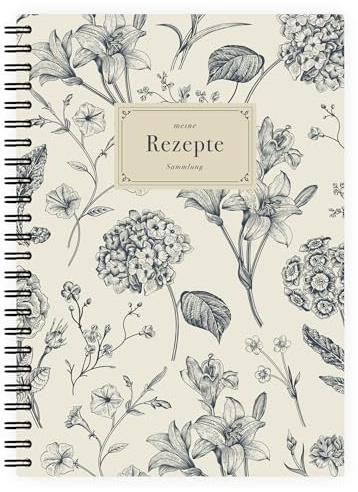 etmamu 267 Rezeptbuch DIN A5, 102 Seiten, zum Selber Schreiben | mit Inhaltsverzeichnis und Schutzcover