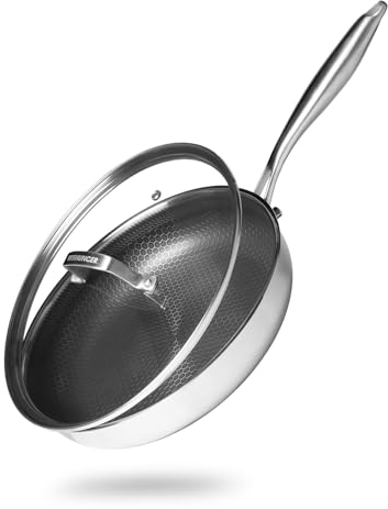 REISHUNGER Padella in acciaio inox rivestimento - in acciaio inox (⌀ 28 cm) - resistente al forno fino a 220 gradi - perfetta per una cottura delicata su tutti i tipi di fornelli.