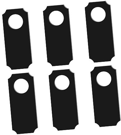 OFFSCH 6stücke Kreative Mini-zwei- -türknauf-hänger Schwarzer Tafel Wiederverwendbar Für Botschaften Zimmerbeschriftungen Und Hoteldekoration
