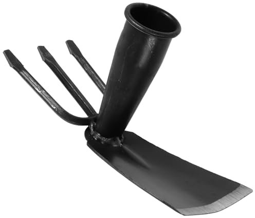 HOMSFOU Houe Et Râteau De Jardin Manuels à Double Tête pour Ameublir La Terre Désherber Et Creuser La Pelouse Extérieure