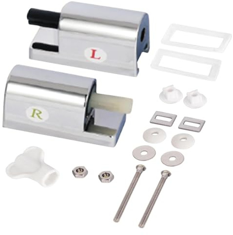 2pcs Soft Close Toilet Seat Hinges - Easy Installation for Most Lids (Silver)