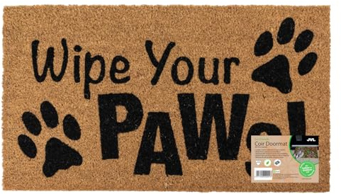 JVL Eco-Friendly Latex Backed Coir Entrance Doormat, 40x70cm - Wipe Your Paws