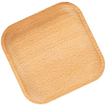 Cabilock 1 Pieza Plato De Postre De Plato De Madera Platos De Pastel Servicio Cuenco Para Servir Frutas Frutero Para Encimera De Cocina Platillo Almacenamiento Lámina