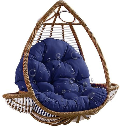 Aocase Hängesessel Kissen, Kissen für Hängesessel, Papasansessel Kissen Hängekorb, Bankauflagen für Gartenmöbel, Polster, Kissen Für Eierstuhl, Wasserdicht UV-beständig Auflage Hängeschaukel,Marine