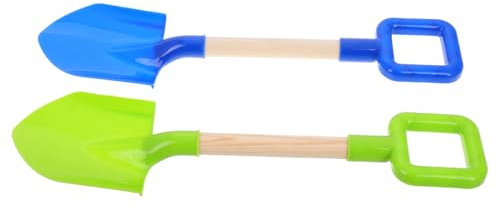 HANABASS 2pièces Lot de Pelles pour Garçon Fille Jouets De Creusement pour Bac à Sable Pelles Et Vertes pour Tout-Petits Jeux De Plein Air Portable