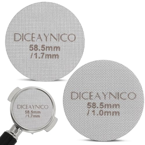Diceaynico 2 Puck Screen Espresso, Filtro Metálico, 58,5 mm