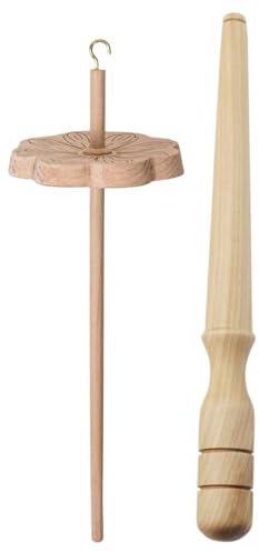 Handspindel aus Holz – Wirbelgarn, Spinnrad für Anfänger, Holz-Nähzubehör, Hobby-Handwerkswerkzeuge für Webprojekte, Stricken, Häkeln