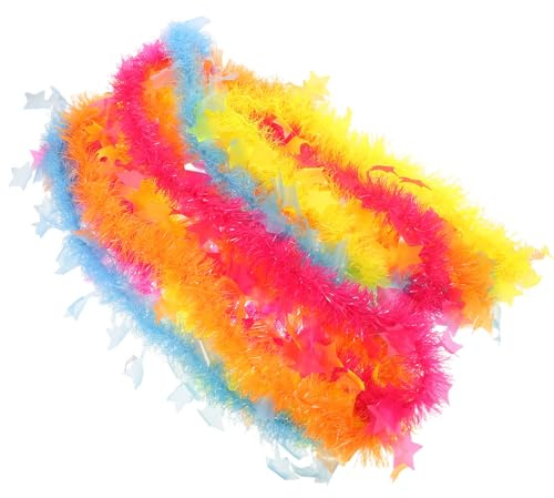 SOLUSTRE Neon-Girlande, Luftschlangen, Dekorationen, Macaron-Farben, Luftschlangen Für Geburtstag, Hochzeit, Halloween, Weihnachten, Fiesta, Party-Dekorationen