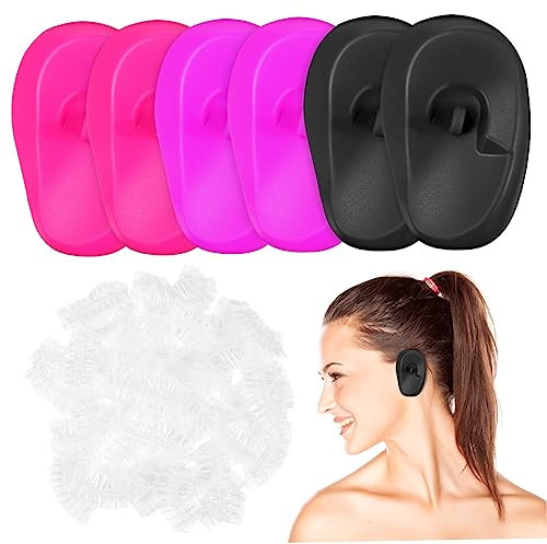 FOMIYES 206 pezzi Cuffie per Orecchie per Tinta Copertura per Parrucchieri e Doccia Comode e Pratiche per e Donne