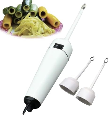 Elektrischer Gemüseentkerner, Handlochbagger für Obst und Gemüse, Edelstahl Samenentferner mit einstellbarer Geschwindigkeit, Ein-Knopf-Bedienung für die Küche