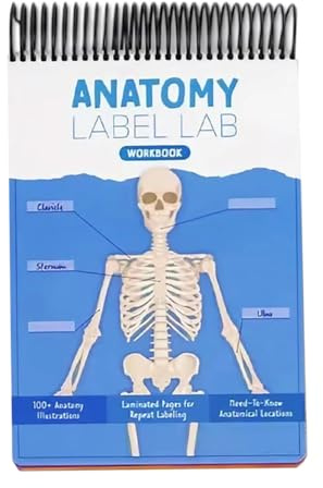 1 cahier d'exercices d'anatomie et de physiologie pour les tétines, manuel d'étude d'anatomie (français non garanti), livres de laboratoire en couleur pour écoles de médecine, étudiants, médecins