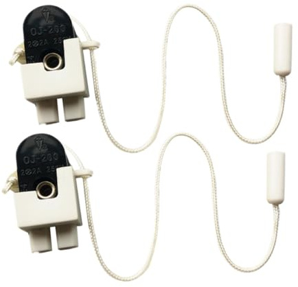 LIFKOME 2 piezas Pull Bracing Wire Cord-operated Lamp Accessories para Lámparas Colgantes de Techo Interruptor de Cadena para Luz de Pared de Fácil Instalación para Dormitorio y Baño
