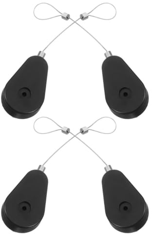 SMASOLO Set da 4 Custodie Antifurto Retrattili in Filo di Sicurezza in Acciaio Portacavi Telescopici Cavo Anti-Perdita da 1 Metro Gestione Cavi per Dispositivi Elettronici e Showroom
