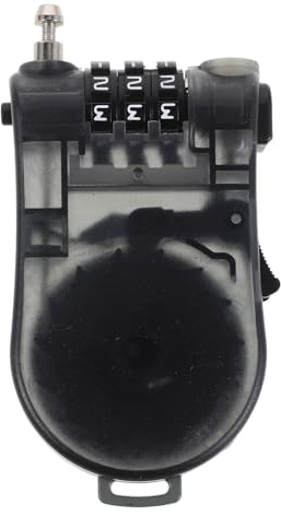 Gogogmee Mini 3-Digit Combination Lock with 38 Inch Quickly Retractable Steel Cables - Keyless Security for Bike Helmet Ski Snowboard Stroller Luggage Backpack