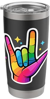 I Love You Sign Language ASL Interpreter Stainless Steel Insulated Tumbler