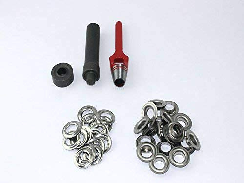 Profi Ösenset 10mm + 50 DIN Ösen VA Edelstahl Locheisen Ösenwerkzeug Ösenstempel