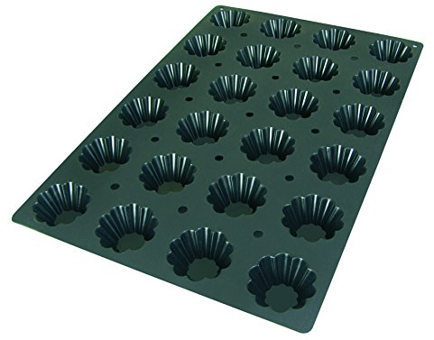 Lekue Professional Baking 24 Cavities Briochette Mold, 23.6 x 15.7, Black