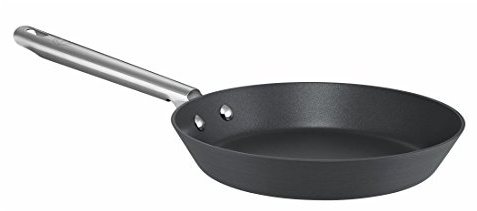 Anolon - Padella professionale con rivestimento anodizzato duro, colore nero, Alluminio duro anodizzato, Black, 24 cm