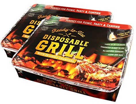 Oppenheimer USA Monouso Pronto all' Uso per Barbecue a Carbone On-The-Go Ez a Luce Kosher by