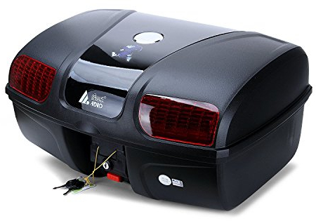 Motorradkoffer/Helmkoffer,AUTOINBOX 47 Liter Motorrad Kofferraum Gepäck Motorrad Top Back Box Hinterhelm Aufbewahrungskoffer
