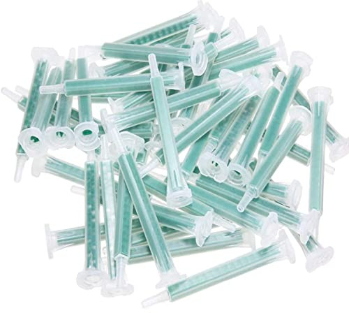 20 Pieces Long Epoxy Mixing Nozzle Tip for Adhesive Gun Applicator Static Mixer Plastic Resin Mixing Tip(24-Element)