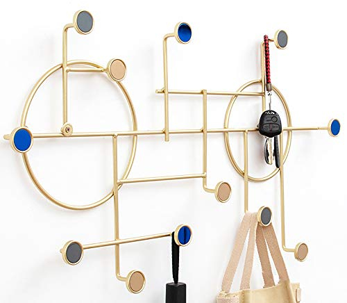 AI HUI Kreativ Dekorativ Kleiderhaken Runden Eisenkunst Multifunktion Wand-Garderobe Türhängeleiste Speicher anzeigen Flur Garderobenleiste