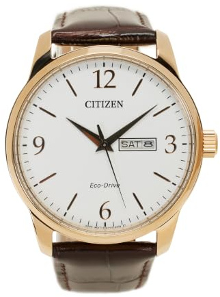 Citizen Reloj analógico Eco-Drive para Hombre, Blanco, Talla única, Correa