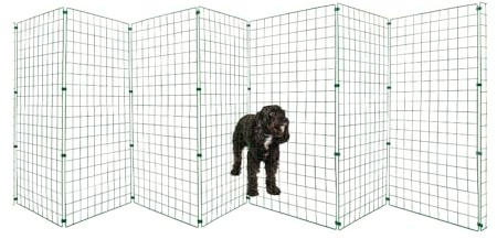 Conka Pets – Outdoor Dog Fence – Wire Garden Barrier for Dogs and Pets – 1M High – 5cm x 5cm Mesh Stops Dogs from Jumping - Portable, Lightweight Foldable - Covers 5 Foot/1.5 Metre Gap