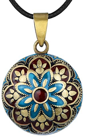 EUDORA Harmony Ball Llamador de Angeles Embarazada Collares de Mujer Embarazo, Vintage Colgante Largo Joyería para Mujer Primer Embarazo Mamá Regalos Originales para Madre Abuela, 76,2cm + 114,3cm