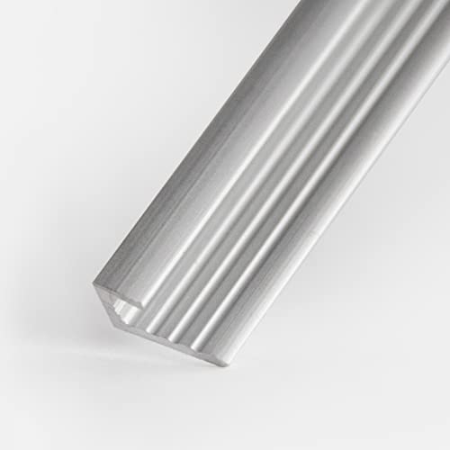 dedeco Aluminium Profil Abschlussprofil Endprofil Verbindungsprofil Alu 200cm für 3mm Duschrückwände Wandverkleidung Rückwände