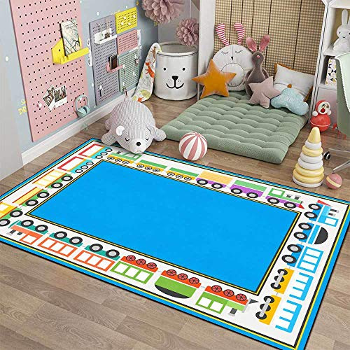 Tappeti Design Spielmatte Lernbereich Teppich Bordüre Kleine Schleppe Cartoon Blau,|Pädagogische Sensorik|-40x60cm
