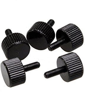 M3 Rändelschrauben Stahl 20 Stück Silber Schwarz (Schwarz, M3 x 6 mm)