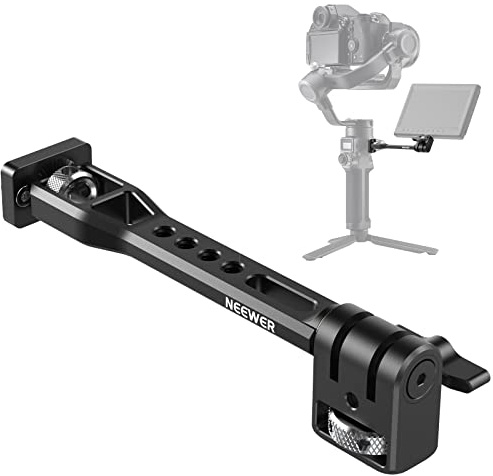 NEEWER Soporte de Monitor de Campo Ajustable, Soporte Giratorio de 360° para Monitor de cámara con Rosca de 1/4, Compatible con dji RS 2 RSC 2 RS 3 RS 3 Pro ZHIYUN Crane 2S Crane 3 3S WEEBILL-S MOZA